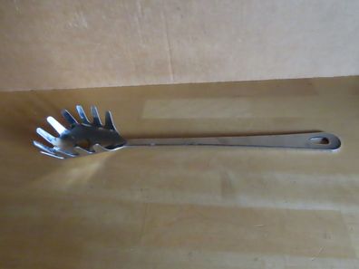Nudellöffel Spagettilöffel oval Bandnudellöffel Metall silberfarben