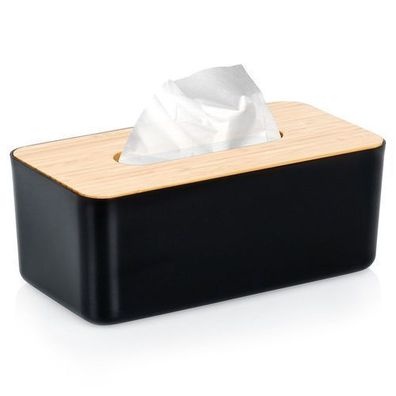 Schwarze Taschentuchbox, 24 x 13 x 9,5 cm