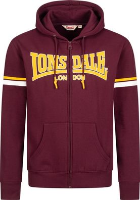 Lonsdale Darfield Herren Kapuzensweatjacke mit Reißverschluss normale Passform