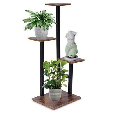 4-stöckiger Blumenständer aus Metall, 84 cm