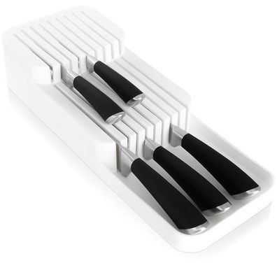 Messerbox für Schublade, weiß, 39 x 14,5 x 7,5 cm