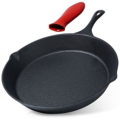 Gusseiserne Bratpfanne mit Silikondeckel, CAST LINE 30 cm