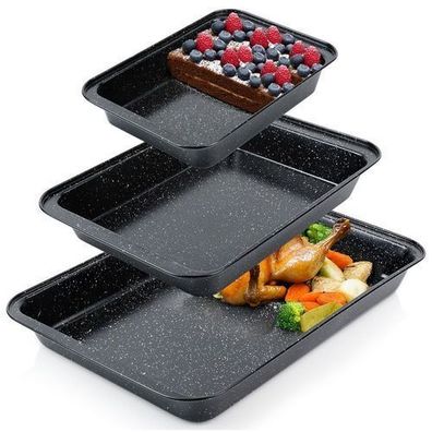 Granit-Bratform 28x19 / 37,5x25,5 / 47,5x32 cm 3 Stück