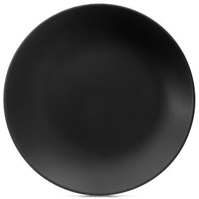 Schwarzer Keramik-Speiseteller, 27 cm