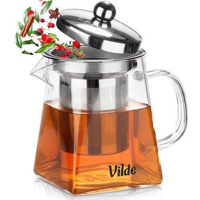 Hitzebeständige Glas-Teekanne mit Teesieb, 330 ml
