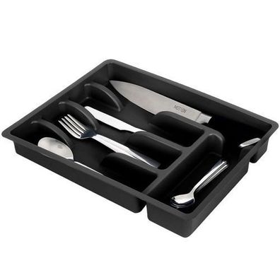 Besteckschubladeneinsatz, schwarz, 36 x 25,5 cm