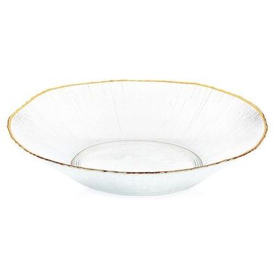 Salatschüssel aus goldenem Glas, 29,5 cm, 1,6 l