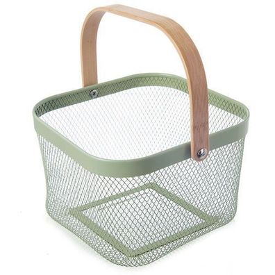 GRÜNER Aufbewahrungskorb aus Metall, 27 x 24,5 x 17,5 cm