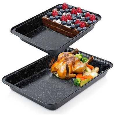 Granit-Bratform 37,5x25,5 / 47,5x32 cm 2 Stück