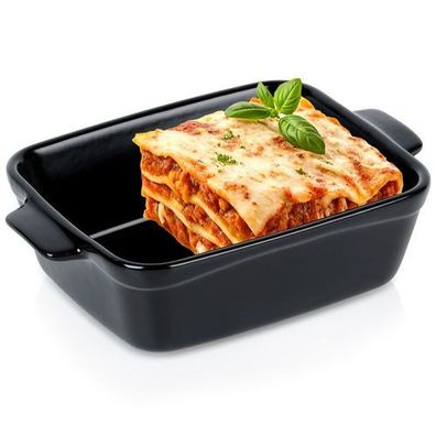 Schwarze, ofenfeste Keramikform, 350 ml