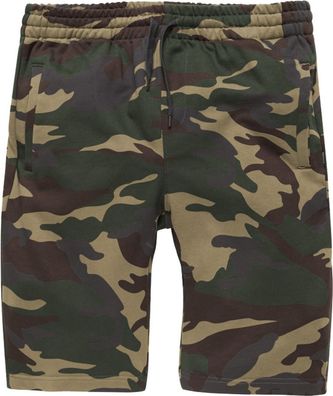 Vintage Industries kurze Sweat-Hose Greytown Shorts Woodland Camo