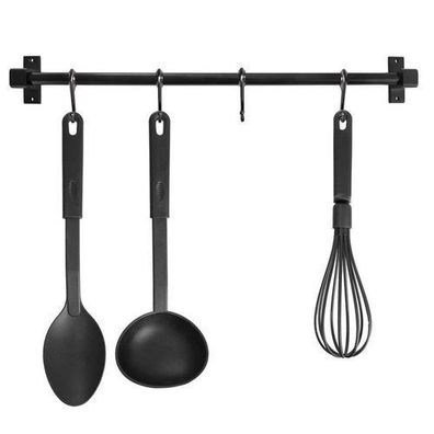 Küchengeländer aus schwarzem Metall RADKA 50,5 cm