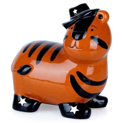 Sparschwein in Tigerform aus Keramik
