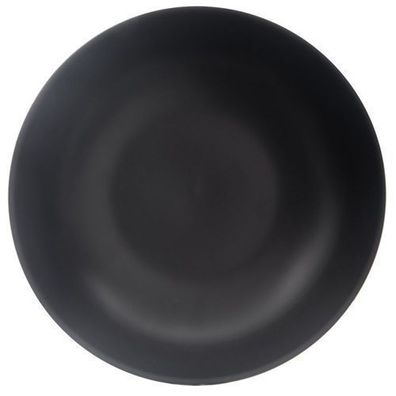 Tiefer Keramik-Speiseteller, schwarz, 20,5 cm, 800 ml