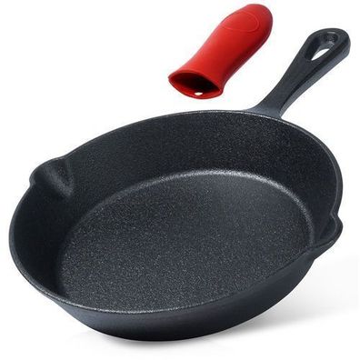 Gusseiserne Bratpfanne mit Silikondeckel, CAST LINE 20 cm