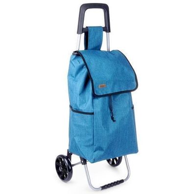 Einkaufswagen mit Tasche, blau, 40 l