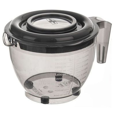 Küchenrührschüssel mit Deckel, Messbecher, GRAU, 2,5 l