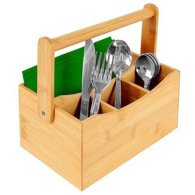 Holzständer für Besteck, Soßen und Gewürze