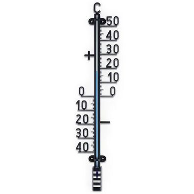 Schwarzes Außenthermometer 41 cm