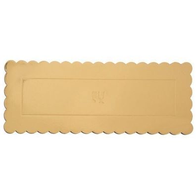 Kuchenboden, goldener rechteckiger Kuchen 33x12 cm