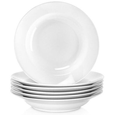 MONA tiefer Porzellan-Speiseteller 24,5 cm, 350 ml 6 Stück