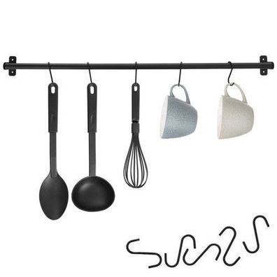 Küchengeländer aus schwarzem Metall RADKA 78,5 cm