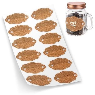 Selbstklebende Etiketten für Gläser, 12 Stück