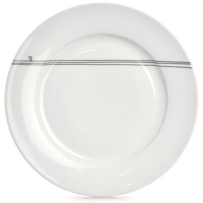 Weißer Porzellan-Speiseteller HERZ 27 cm