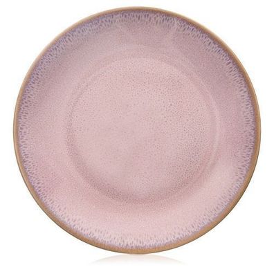 Dessertteller aus rosa glasierter Keramik, 20,5 cm