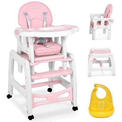 Sinco 5-in-1 rosa Hochstuhl