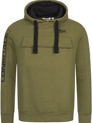Lonsdale Hoodie Rushen Kapuzensweatshirt normale Passform