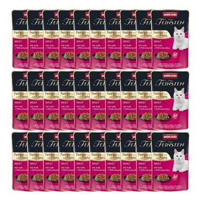 Animonda Nassfutter für Katzen mit Kalbfleisch 30 x 85 g