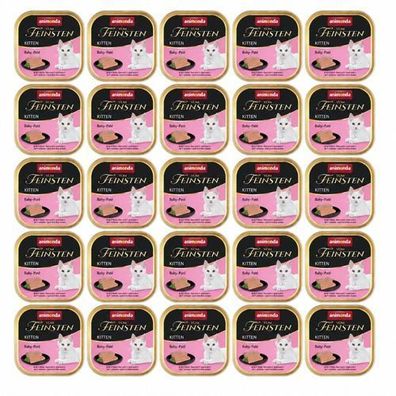 Animonda Vom Feinsten Baby Pastete Nassfutter für Katzen, Set mit Schale, 25 x 100 g