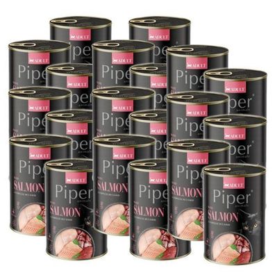DOLINA NOTECI Piper Nassfutter für Katzen mit Lachs, Dose 20 x 400 g