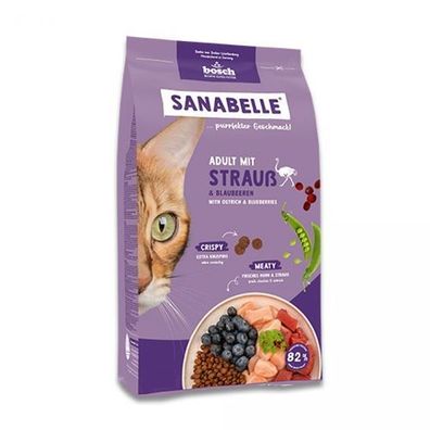 BOSCH Sanabelle Adult Straußen-Trockenfutter für Katzen, 8 kg