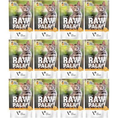 VetExpert Rohfutter Paleo Kitten Truthahn 12x100g