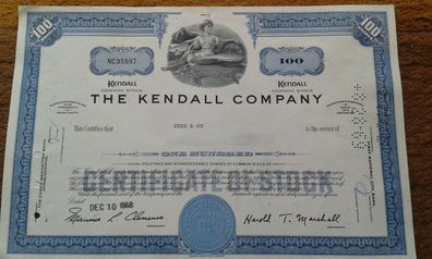 Aktie The Kendall Company Aktie historisches Wertpapier entwertet blau