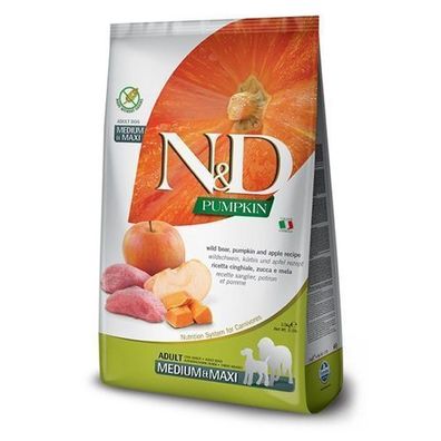Farmina N&D GF Kürbis Eber & Apfel Adult Medium/Maxi 12kg