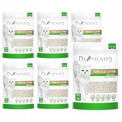 Diamentiq Tofu Neutral Ultra klumpend - Pflanzenstreu - 6 x 2,5 kg