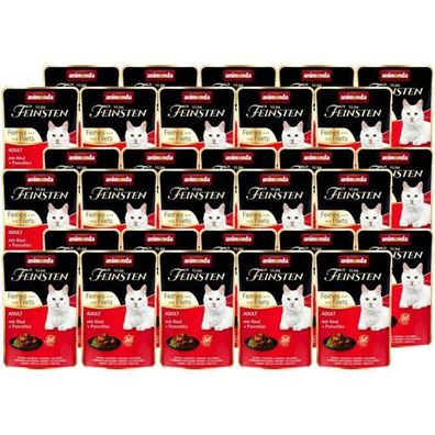 Animonda Vom Feinsten Nassfutter für Katzen mit Rind und Pute, 30 x 85 g