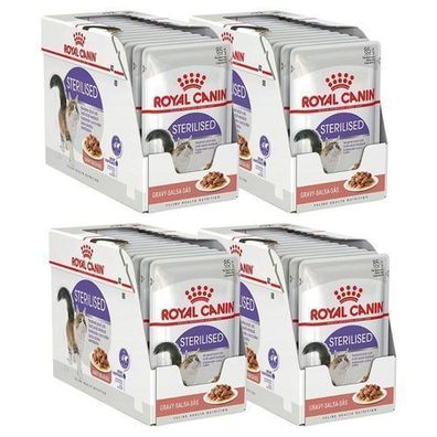 ROYAL CANIN FHN Sterilisiertes Nassfutter für Katzen in Sauce 48 x 85 g