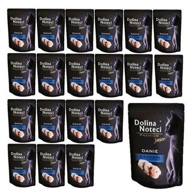 Dolina Noteci Premium – Nassfutter für Kätzchen mit Kabeljau und Sardinen, 20 × 85 g