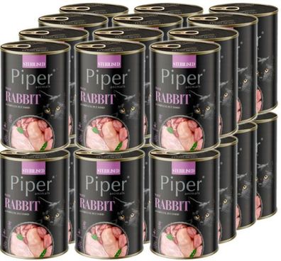 DOLINA NOTECI Piper Kaninchen Nassfutter für sterilisierte Katzen 24 x 400 g