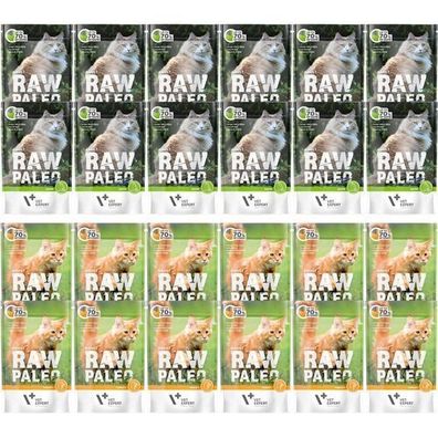 VetExpert Raw Paleo Nassfutter für Katzen, 24 × 100 g
