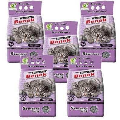 Super Benek Standard Lavendel Katzenstreu 5x5l