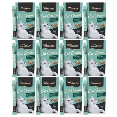 MIAMOR CAT Cremige Katzenleckerei Creme-Pasta mit Geflügel 72 x 15 g