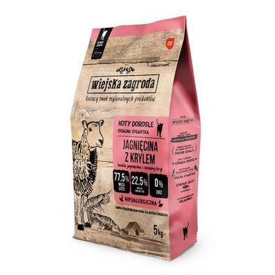 Wiejska Zagroda Lamm mit Krill für Katzen 5 kg