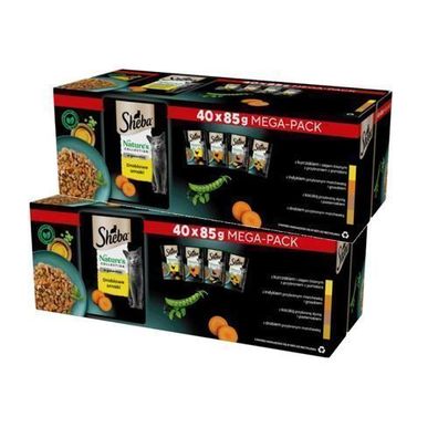 SHEBA Nassfutter für Katzen, Geflügelgelee, Beutel 80x85