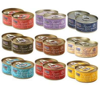 FISH4CATS Feinstes Filet, Geschmacksmischung - Nassfutter für Katzen, 18 x 70 g