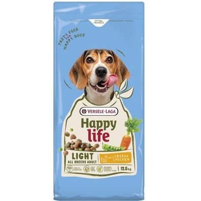 Versele Laga Happy Life Adult Light Hühnchen Trockenfutter für Hunde 12,5 kg